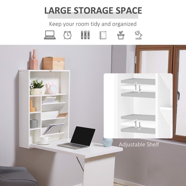 Wall Mount Desk Cabinet-White ( Amazon Shipping)（Prohibited by WalMart）