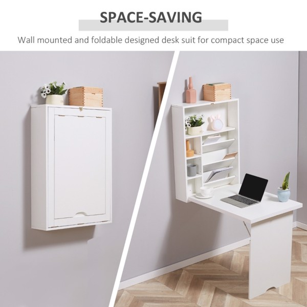 Wall Mount Desk Cabinet-White ( Amazon Shipping)（Prohibited by WalMart）