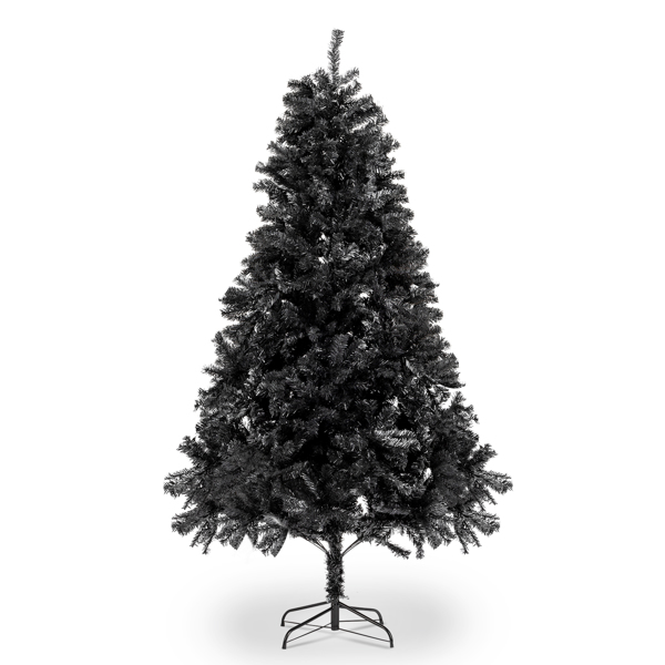 6ft 1600 Branches PVC Christmas Tree Black--Substitution code:	36564136