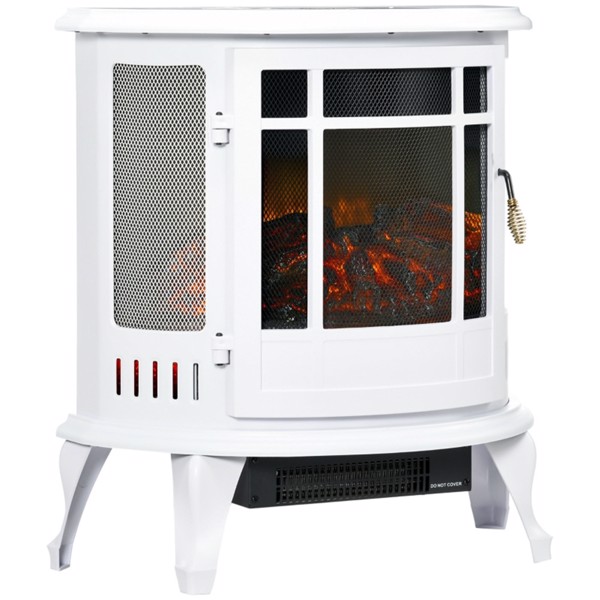 1500W 22"  Electric Fireplace,White (Swiship-Ship)（Prohibited by WalMart）