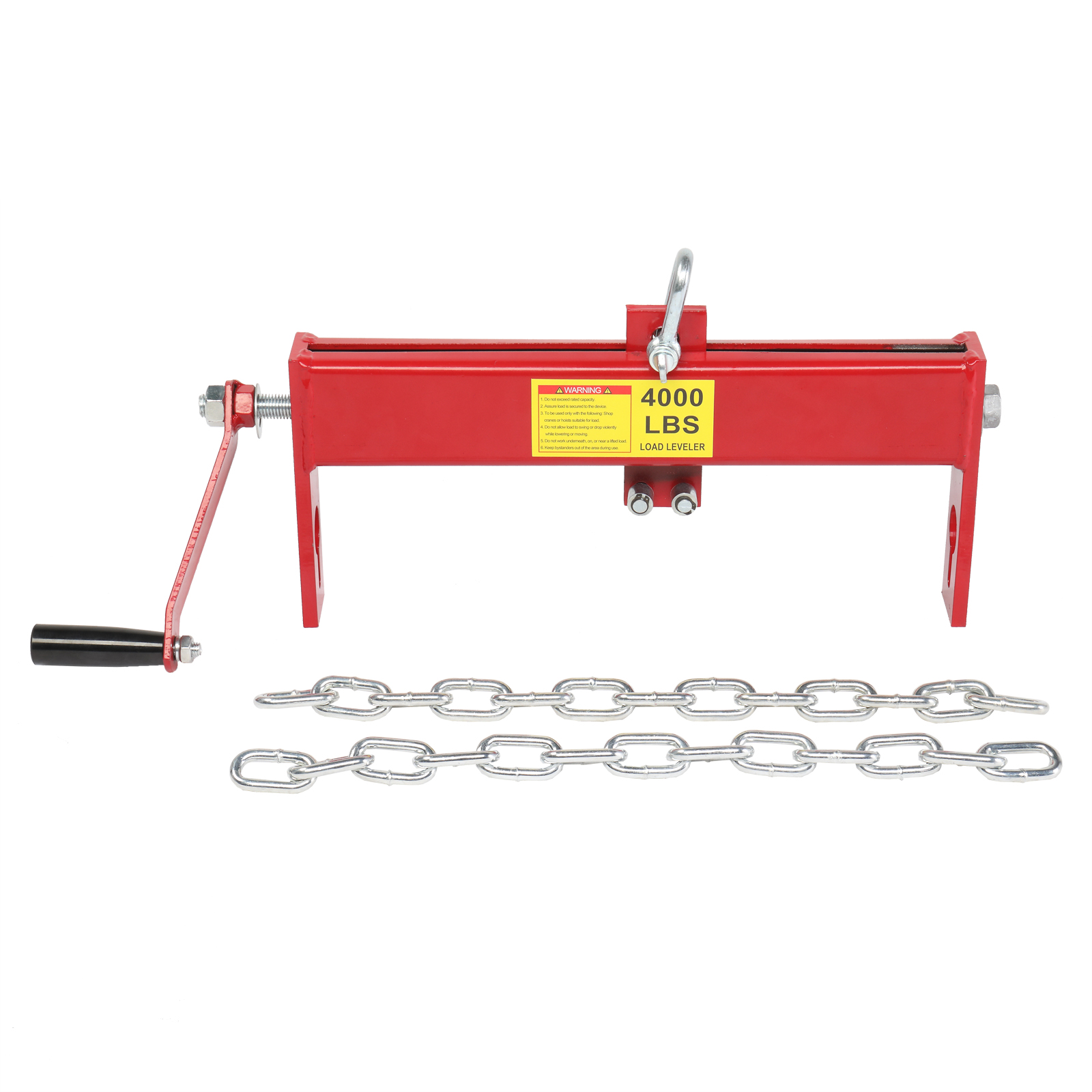 Heavy Duty Steel 2 Ton / 4000lbs Engine Hoist Load Leveler Shop Crane Cherry Picker with 2 Chains view 4