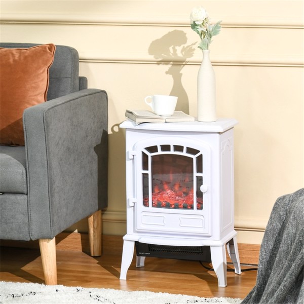 750W / 1500W 22"  Electric Fireplace,White (Swiship-Ship)（Prohibited by WalMart）