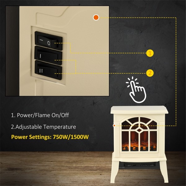 750W/1500W 18 inch Electric Fireplace Heater ( Amazon Shipping)（Prohibited by WalMart）