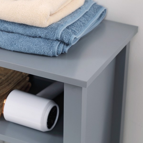 Bathroom Storage Cabinet-Dark Grey (Swiship-Ship)（Prohibited by WalMart）