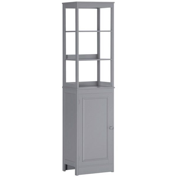 Bathroom Storage Cabinet-Gray (Swiship-Ship)（Prohibited by WalMart）