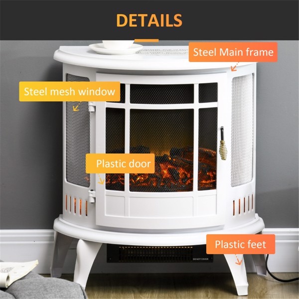 1500W 22"  Electric Fireplace,White ( Amazon Shipping)（Prohibited by WalMart）