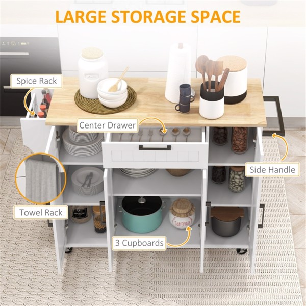 Kitchen Cart/Storage cabinet (Swiship-Ship)（Prohibited by WalMart）