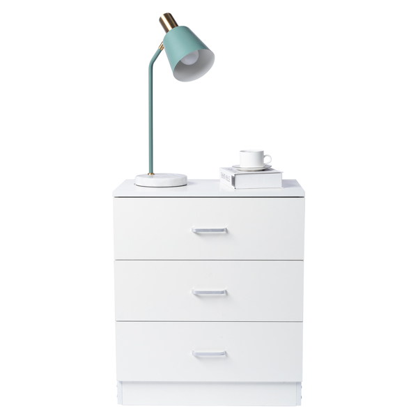[FCH] Modern Simple 3-Drawer Dresser Chest of Drawers for Family Room Bedroom Living Room Universal Design, White