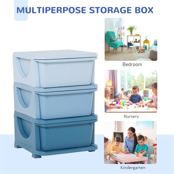 Kids Storage Unit Dresser-Blue (Swiship-Ship)（Prohibited by WalMart）