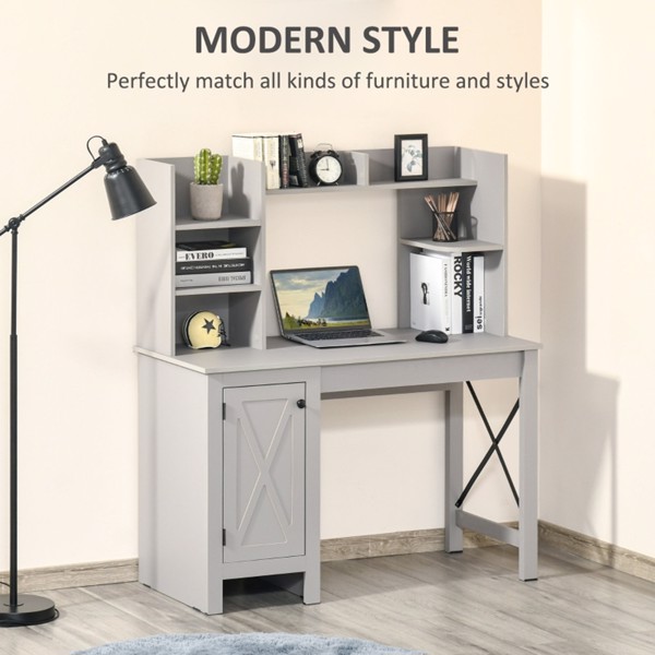 Computer Desk-Light Grey (Swiship-Ship)（Prohibited by WalMart）