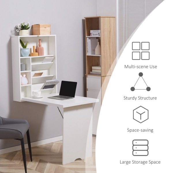 Wall Mount Desk Cabinet-White ( Amazon Shipping)（Prohibited by WalMart）