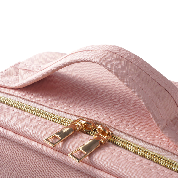 Professional High-capacity Multilayer Portable Travel Makeup Bag Strap Pink