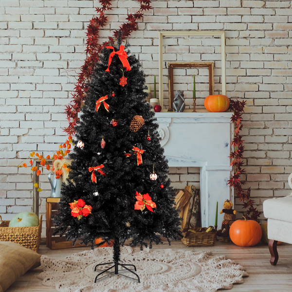 7.5ft 2500 Branches Without Lights Without Pine Cones Tied Tree Structure Christmas Tree Black--Substitution code:	38059219