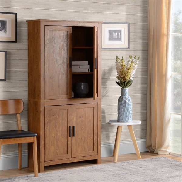 Storage Cabinet-Oak (Swiship-Ship)（Prohibited by WalMart）