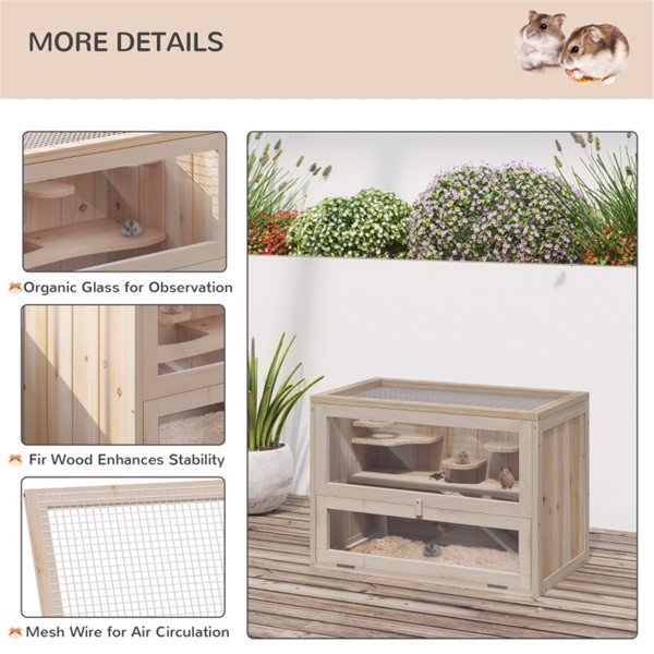 Wooden Hamster Cage (Swiship-Ship)（Prohibited by WalMart）