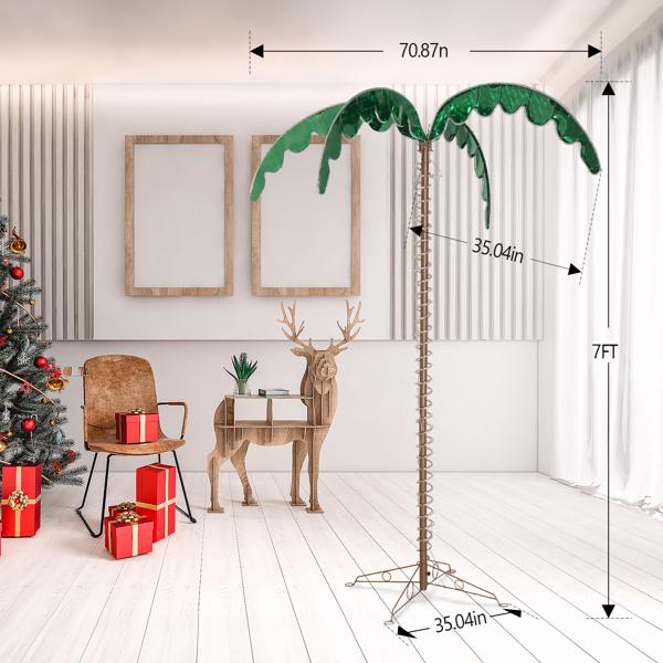 7ft 306 Lights 31V 6W Coconut Tree Lights Garden Tree Lights Decoration