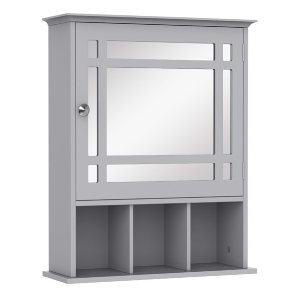 Bathroom Cabinet with Mirror (Swiship-Ship)（Prohibited by WalMart）