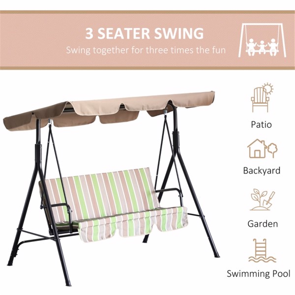 3-Seat Patio Swing Chair ( Amazon Shipping)（ Prohibited by WalMart ）