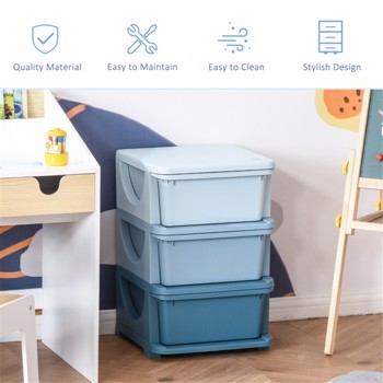 Kids Storage Unit Dresser-Blue (Swiship-Ship)（Prohibited by WalMart）
