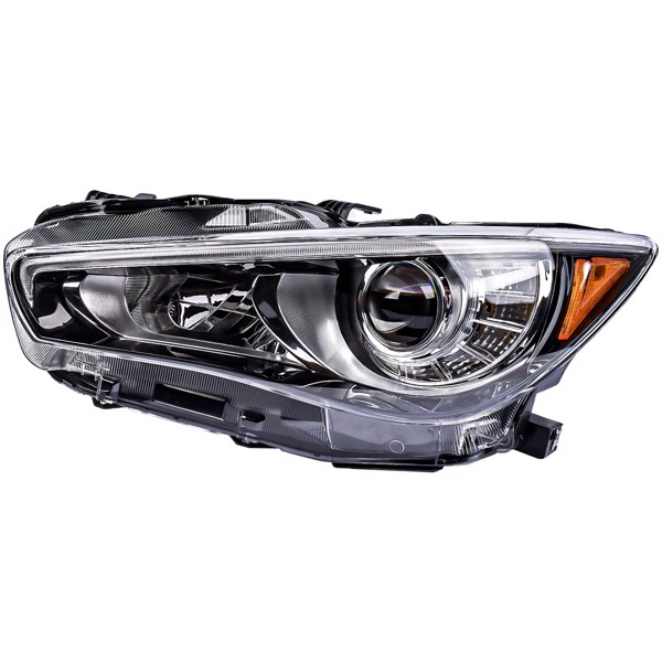 Full LED Headlight Headlamp W/ Bulb Front Left Driver Side For Infiniti Q50 Sedan 2014-2017 IN2502157 260604HB0B