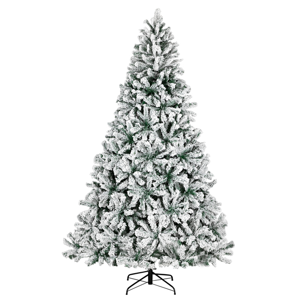 7.5ft Automatic Tree Structure PVC Material Green Flocking 1450 Branches Christmas Tree