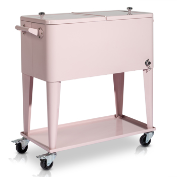 80Qt Pink Box Black Square Foot Tube With Drain Pipe Freezer Incubator