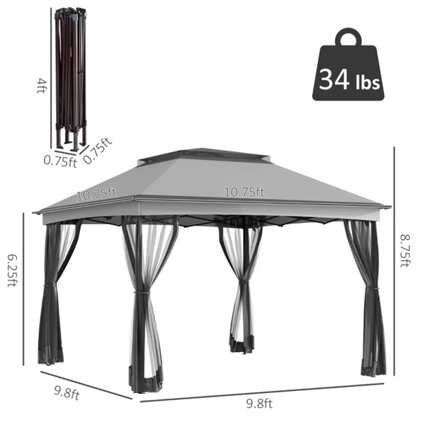 Outdoor Pop Up Canopy Gazebo (Swiship-Ship)（Prohibited by WalMart）