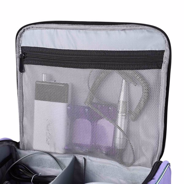 Nail Polish Organizer Holds 80 Bottles and a Nail Lamp, Nail Polish Case with 2 Removable Bags and Tools Storage Pockets （No shipping on weekends.）