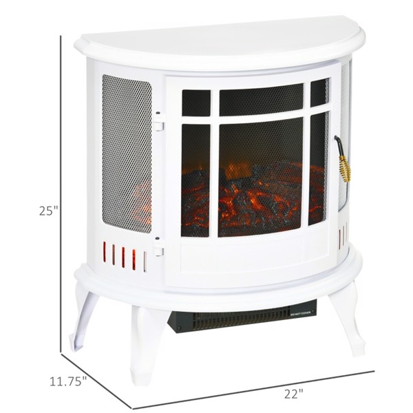 1500W 22"  Electric Fireplace,White (Swiship-Ship)（Prohibited by WalMart）