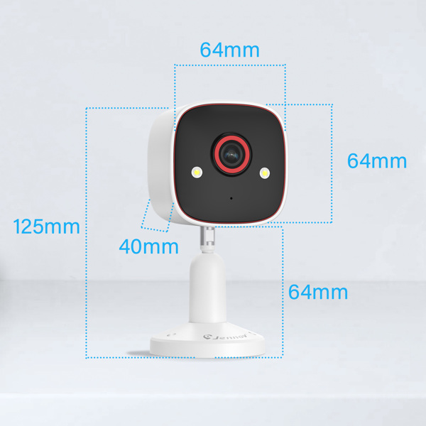 Jennov Mini 2K 3MP WiFi Smart Home Outdoor Security Camera Motion Detection Wireless 2 Way Audio Waterproof Color Night Vision Intelligent Alarm Wall Plug-In CCTV