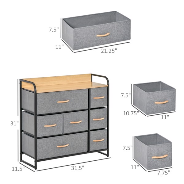 Kitchen Storage Cabinet/Fabric Cabinet-Light Grey (Swiship-Ship)（Prohibited by WalMart）