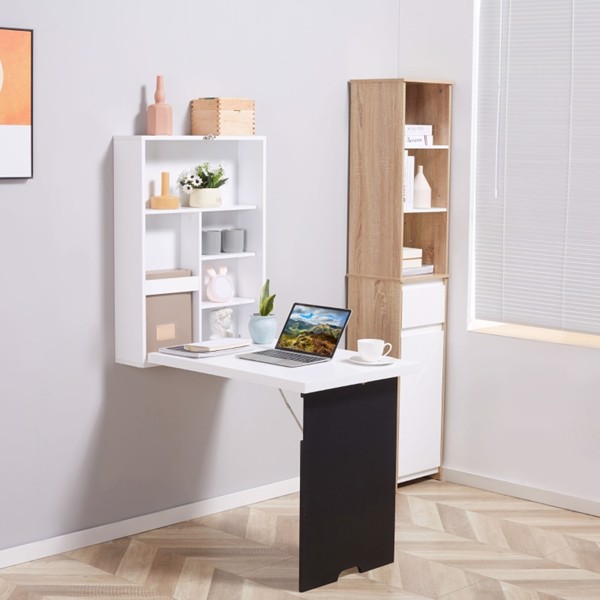 Wall Mounted Foldable Desk-White ( Amazon Shipping)（Prohibited by WalMart）