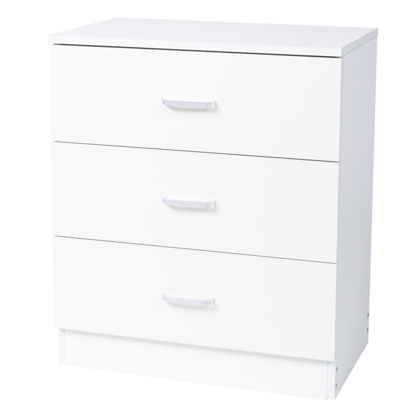 [FCH] Modern Simple 3-Drawer Dresser Chest of Drawers for Family Room Bedroom Living Room Universal Design, White