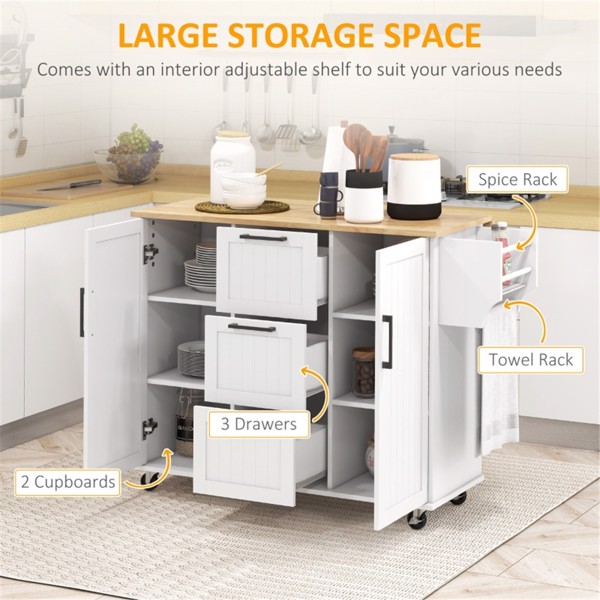 Kitchen Cart/Storage cabinet (Swiship-Ship)（Prohibited by WalMart）