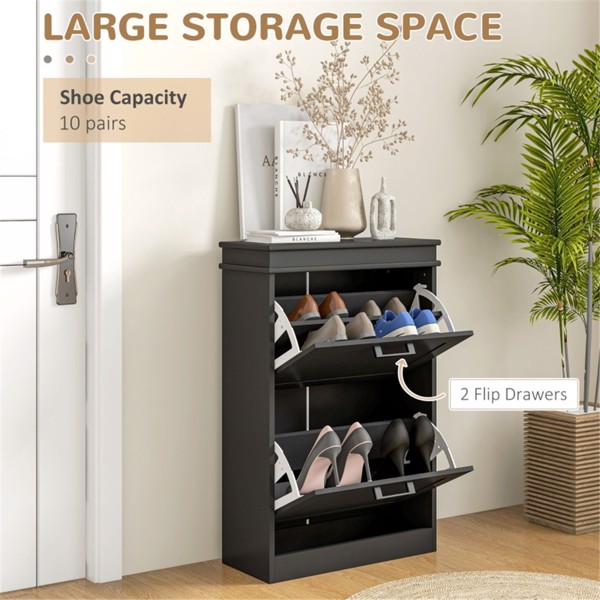 Shoe Storage Cabinet-Black ( Amazon Shipping)（Prohibited by WalMart）