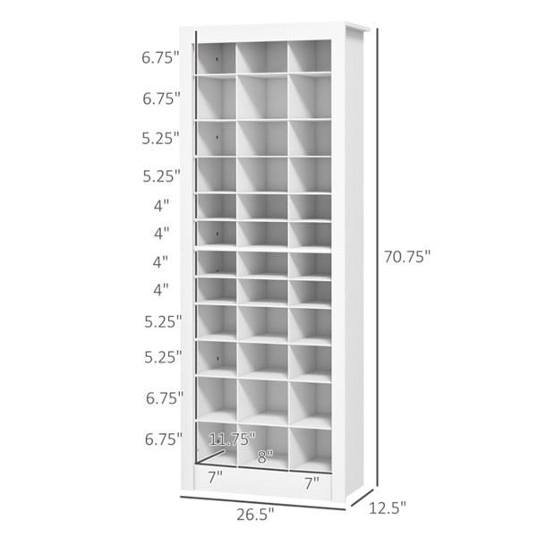 Shoe Storage Cabinet-White (Swiship-Ship)（Prohibited by WalMart）
