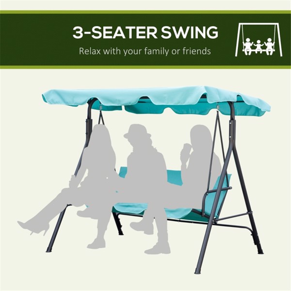 3-Seat Patio Swing Chair 