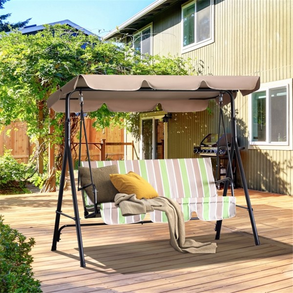 3-Seat Patio Swing Chair (Swiship ship)（ Prohibited by WalMart ）