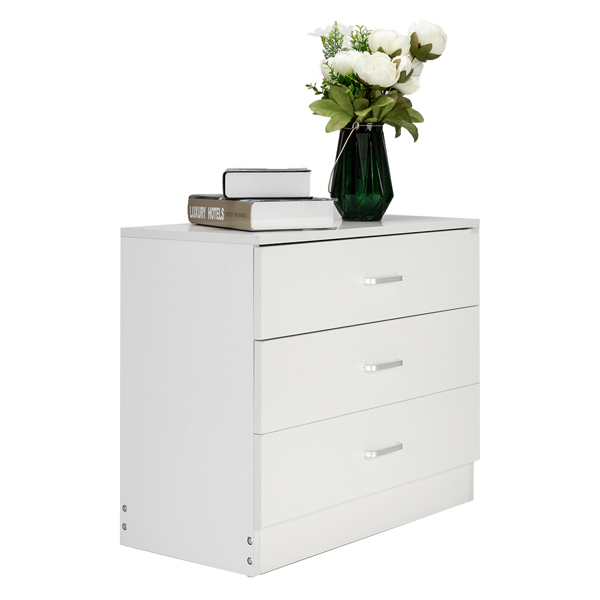 [FCH] Modern Simple 3-Drawer Dresser White