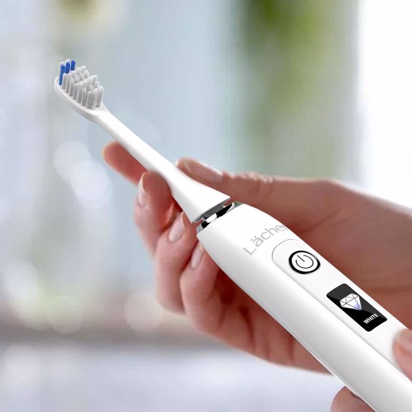 Electric Toothbrush Sonic Toothbrush, 5 Cleaning Modes for Dental Care, Screen Display, Gift Man/Woman, 4 Replacement Heads