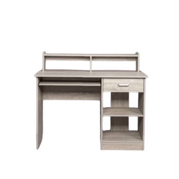 Gray particleboard 110*50*95cm one-draw two-layer computer desk