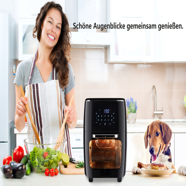 Hot air fryer Hot air fryer with updated Rapid Air technology, 1.4kg, 12L, 1700.00 W, 55% energy saving, 12 in 1 hot air fryer, 30 recipe book