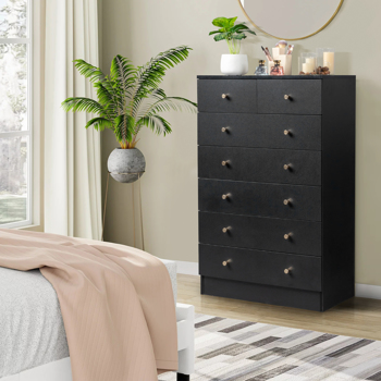 [FCH] Modern Simple 7-Drawer Dresser Black