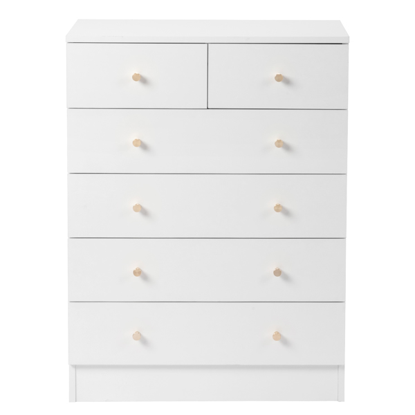 [FCH] Modern Simple 6-Drawer Dresser White