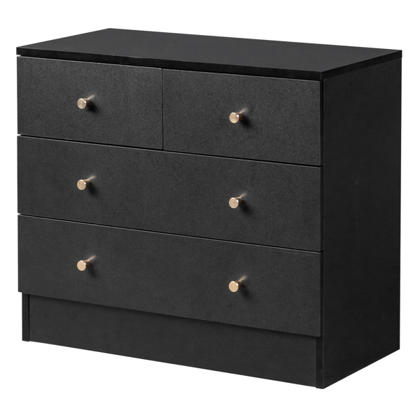 [FCH] Modern Simple 4-Drawer Dresser Black