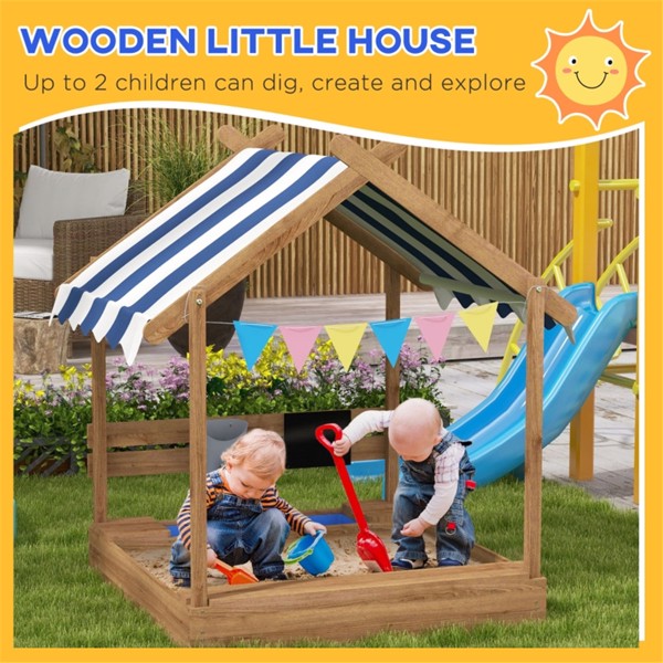 Wooden Sandbox,  for 3-7 Years Old Kids (Swiship-Ship)（Prohibited by WalMart）