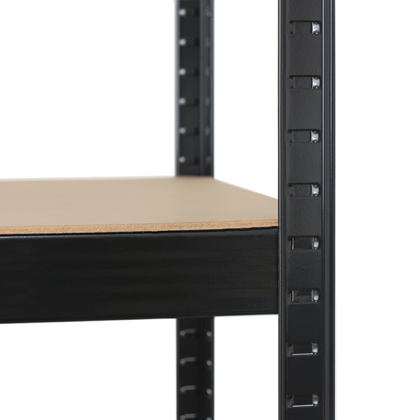 110 x 45 x 180cm 5 Tiers Powder Coated Storage Rack Black