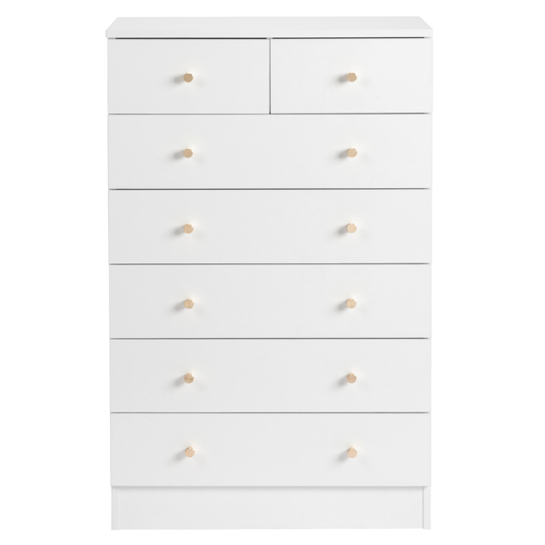 [FCH] Modern Simple 7-Drawer Dresser White