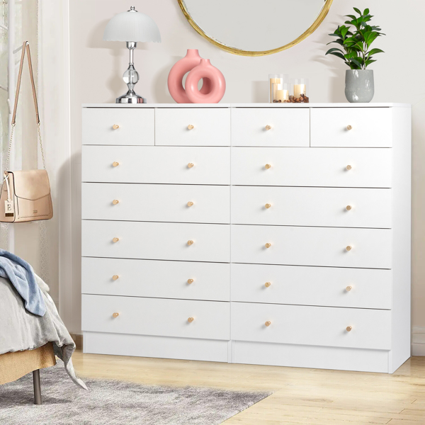 [FCH] Modern Simple 7-Drawer Dresser White