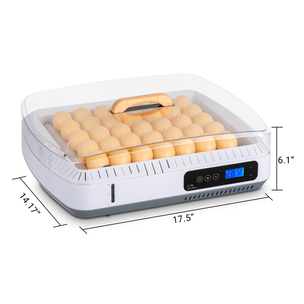 US 35 Egg Incubator with Automatic Egg Turning, Temperature and humidity Control, Water Alarm, Incubator for Hatching Eggs,Chickens,Ducks,Geese,Birds,pigeons and Quail Eggs